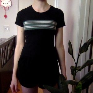 Green Striped Light-Weight Crop Top